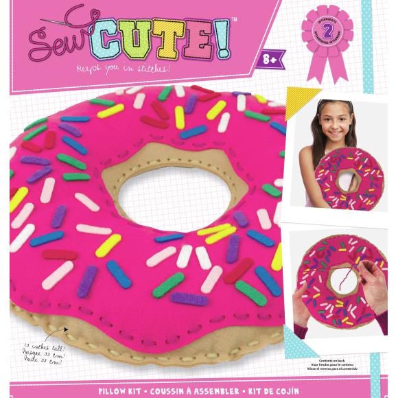 Sew Cute! Felt Pillow Kit-Doughnut