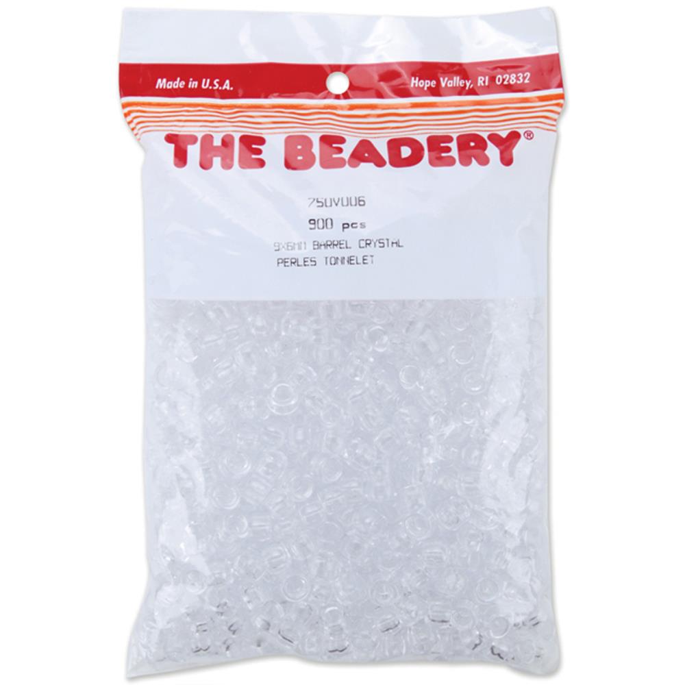 The Beadery Pony Beads 6mmX9mm 900/Pkg-Transparent Crystal