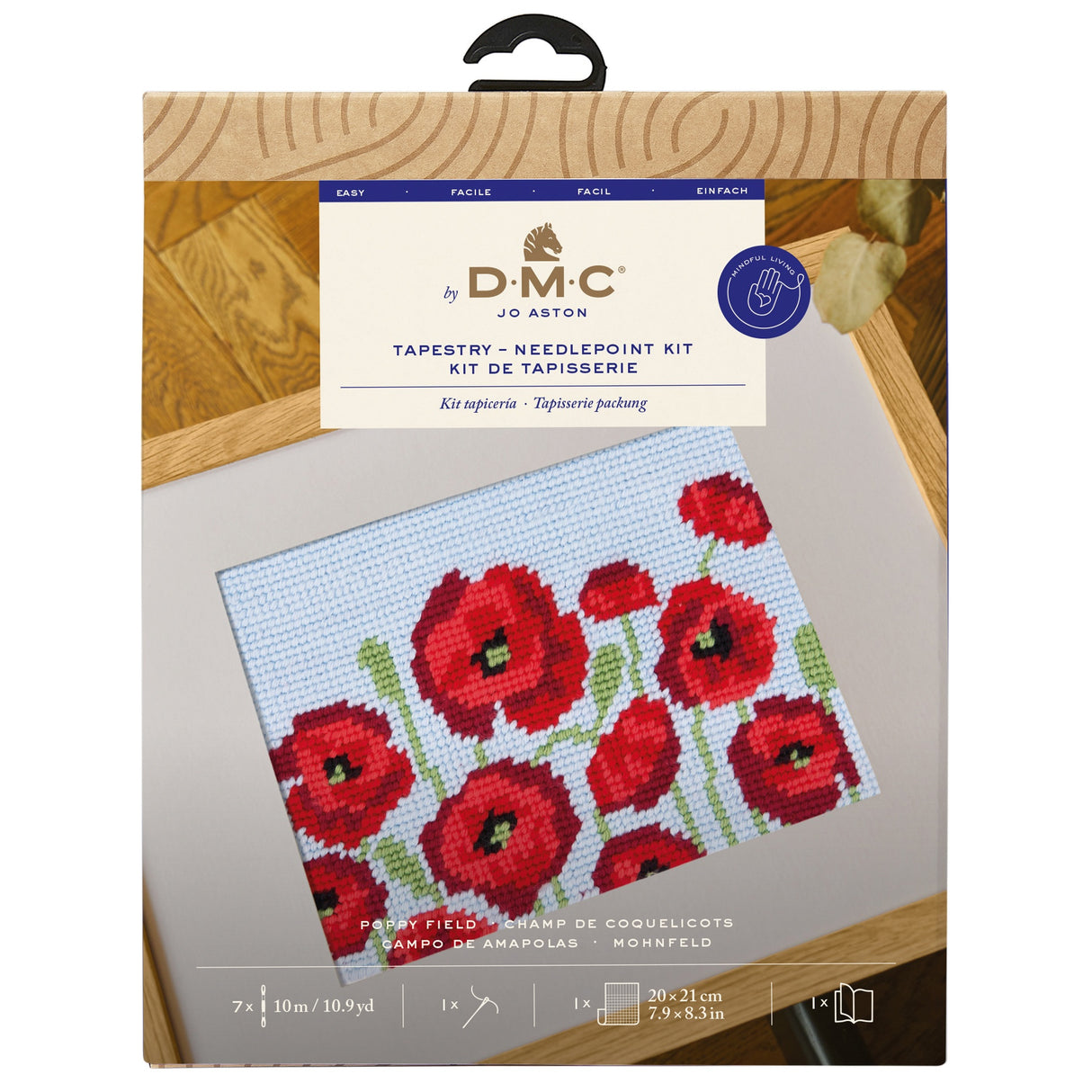 DMC Easy Tapestry & Needlepoint Kit by Jo Aston-Poppy Field