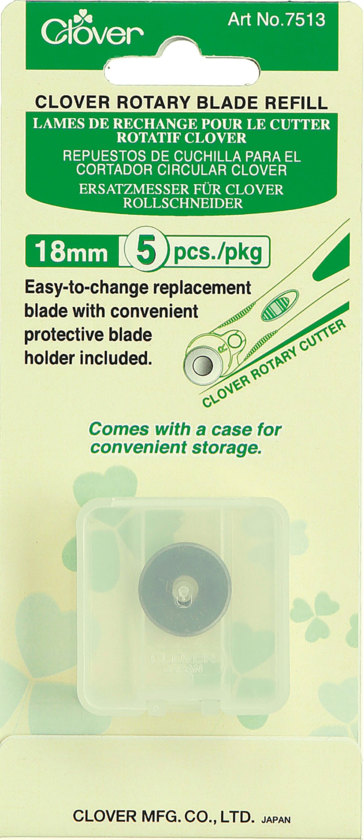 Clover Rotary Blade Refill 18mm 5/Pkg-