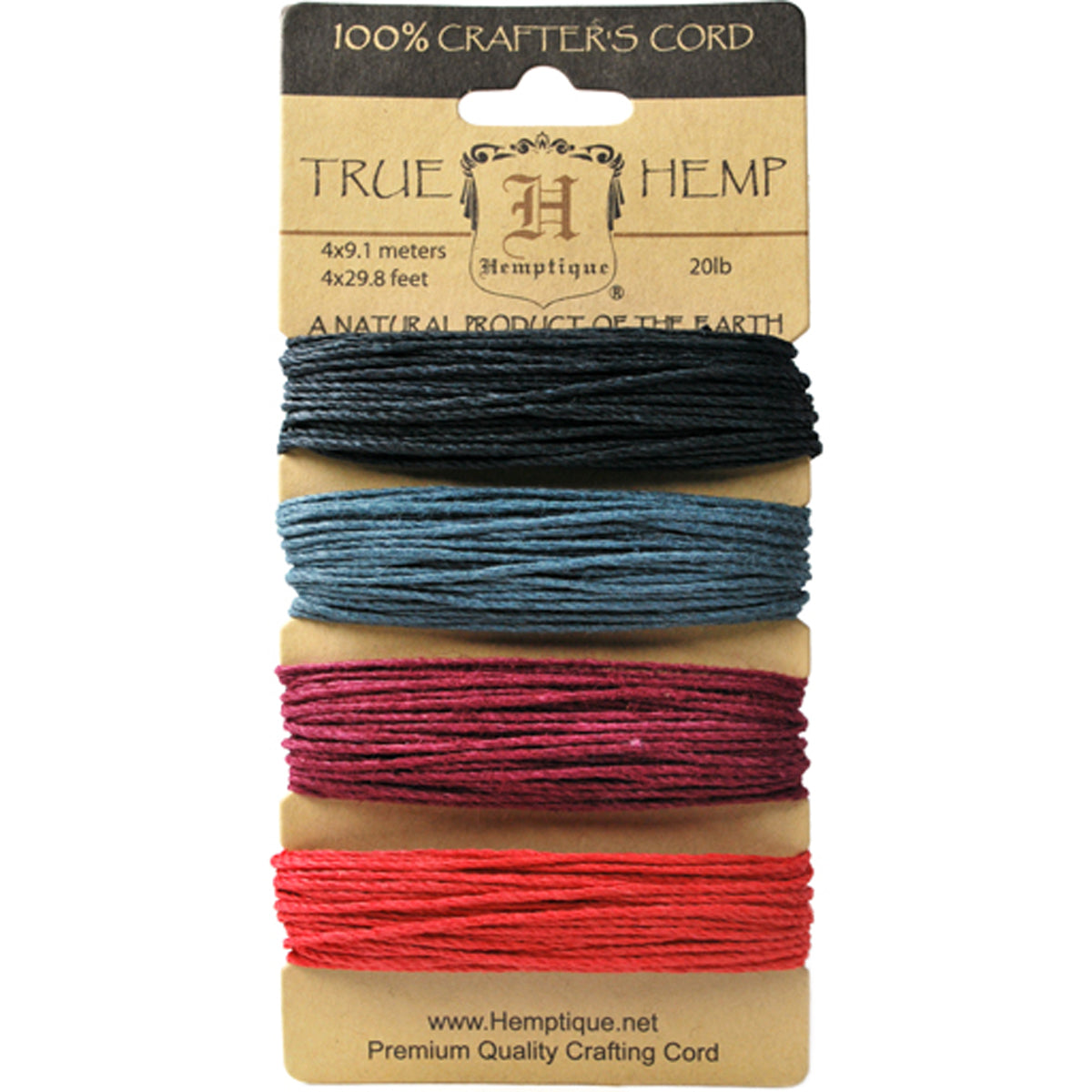 Hemptique True Hemp Cord 20lb 120'-Autumn Nights