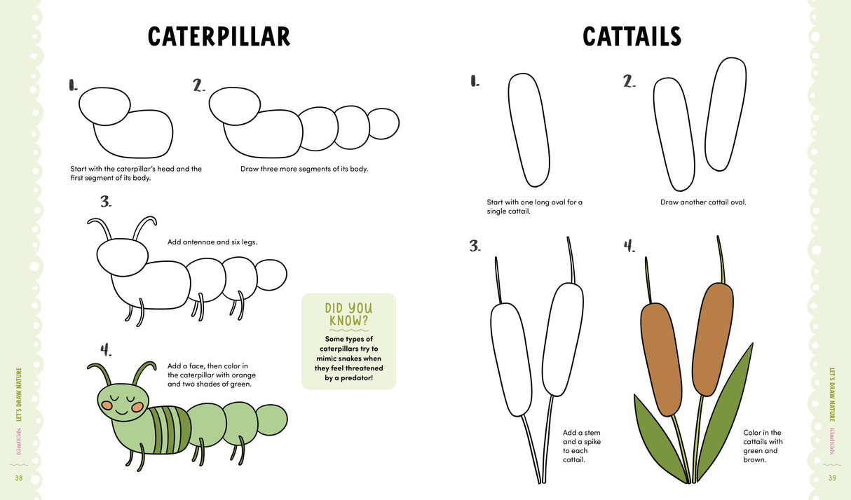 KindKids Let's Draw Nature: 100 Simple Drawing Lessons