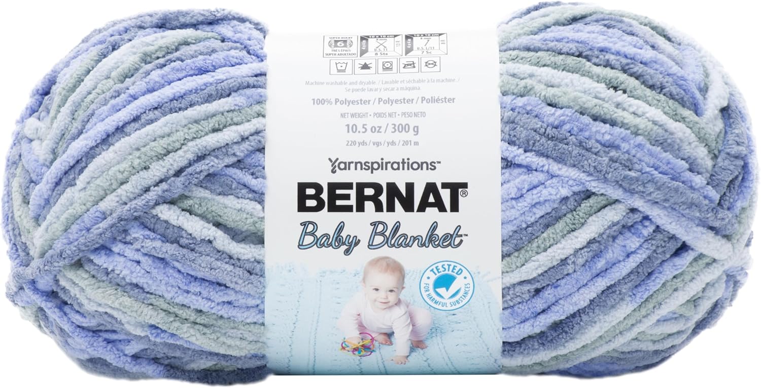 Bernat Baby Blanket Big Ball Yarn-Lovely Blue