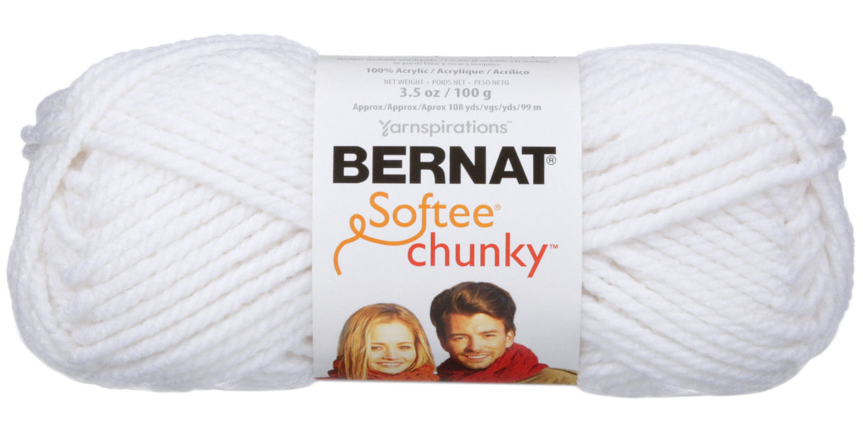 Bernat Softee Chunky Yarn-White