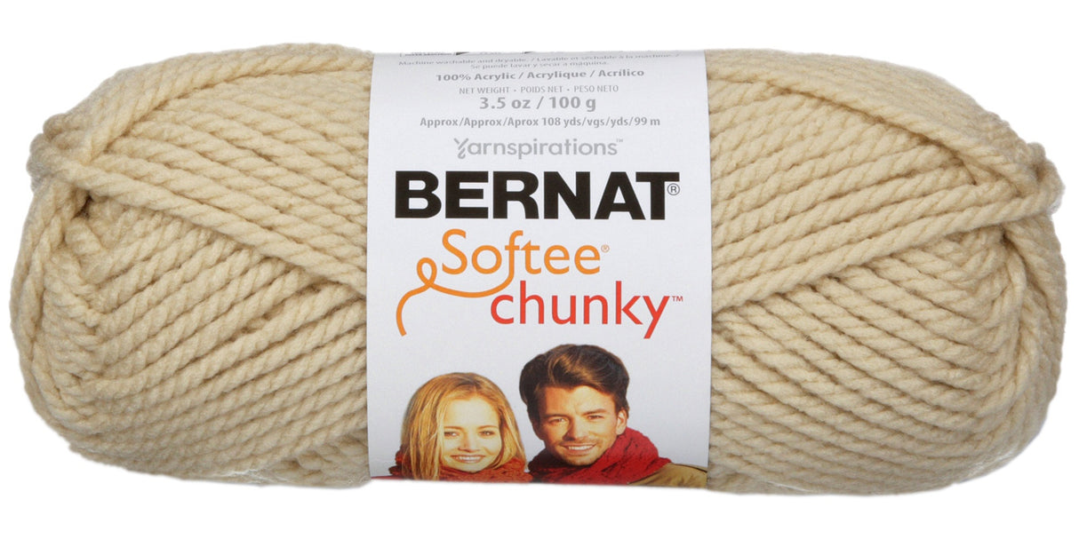 Bernat Softee Chunky Yarn-Linen