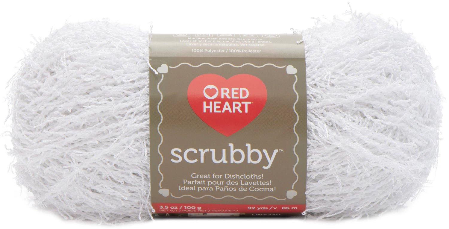 Red Heart Scrubby Yarn-Coconut