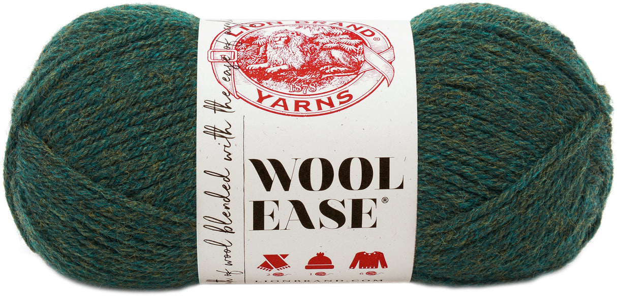 Lion Brand Wool-Ease Yarn-Forest Green Heather