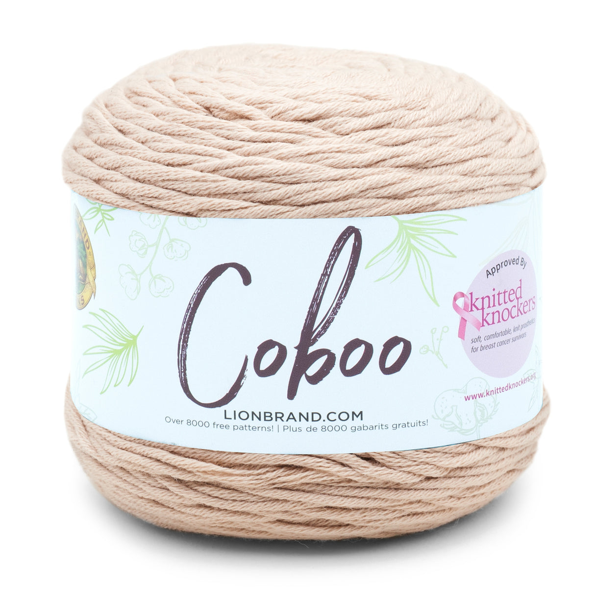 Lion Brand Coboo Yarn-Tan