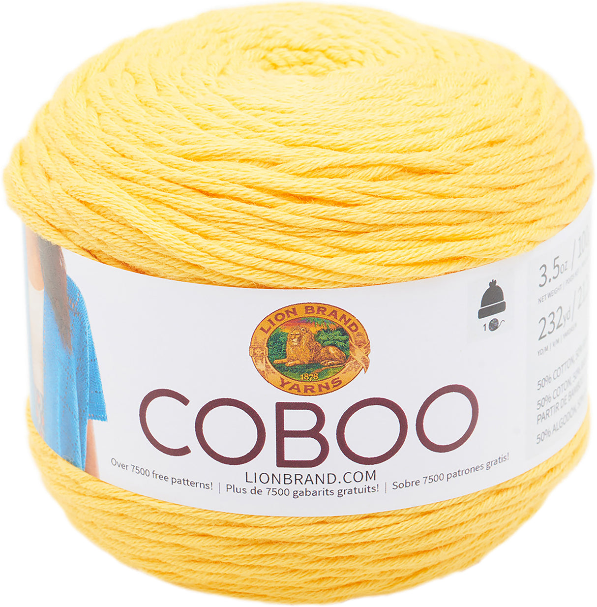 Lion Brand Coboo Yarn-Yellow