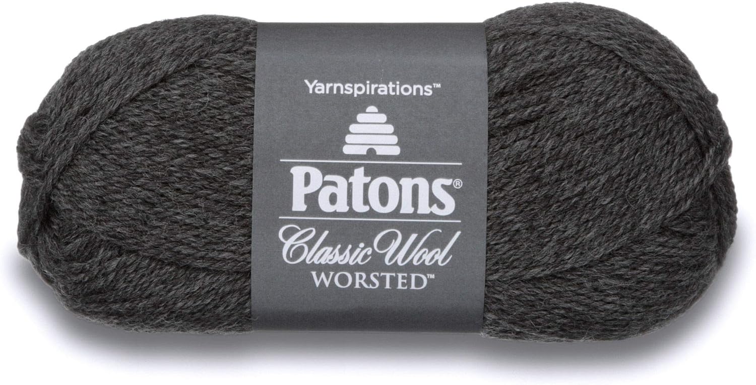 Patons Classic Wool Yarn-Dark Grey Mix