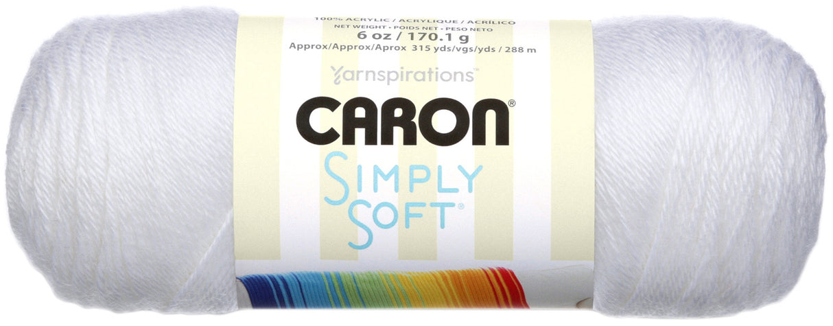 Caron Simply Soft Solids Yarn-White