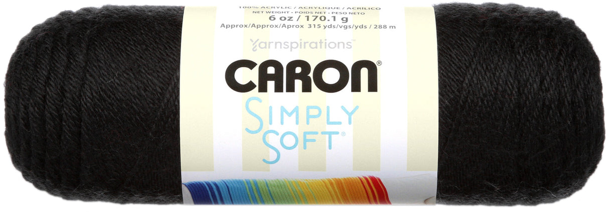 Caron Simply Soft Solids Yarn-Black