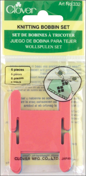 Clover Plastic Knitting Bobbins-1.5"X2.5" 6/Pkg