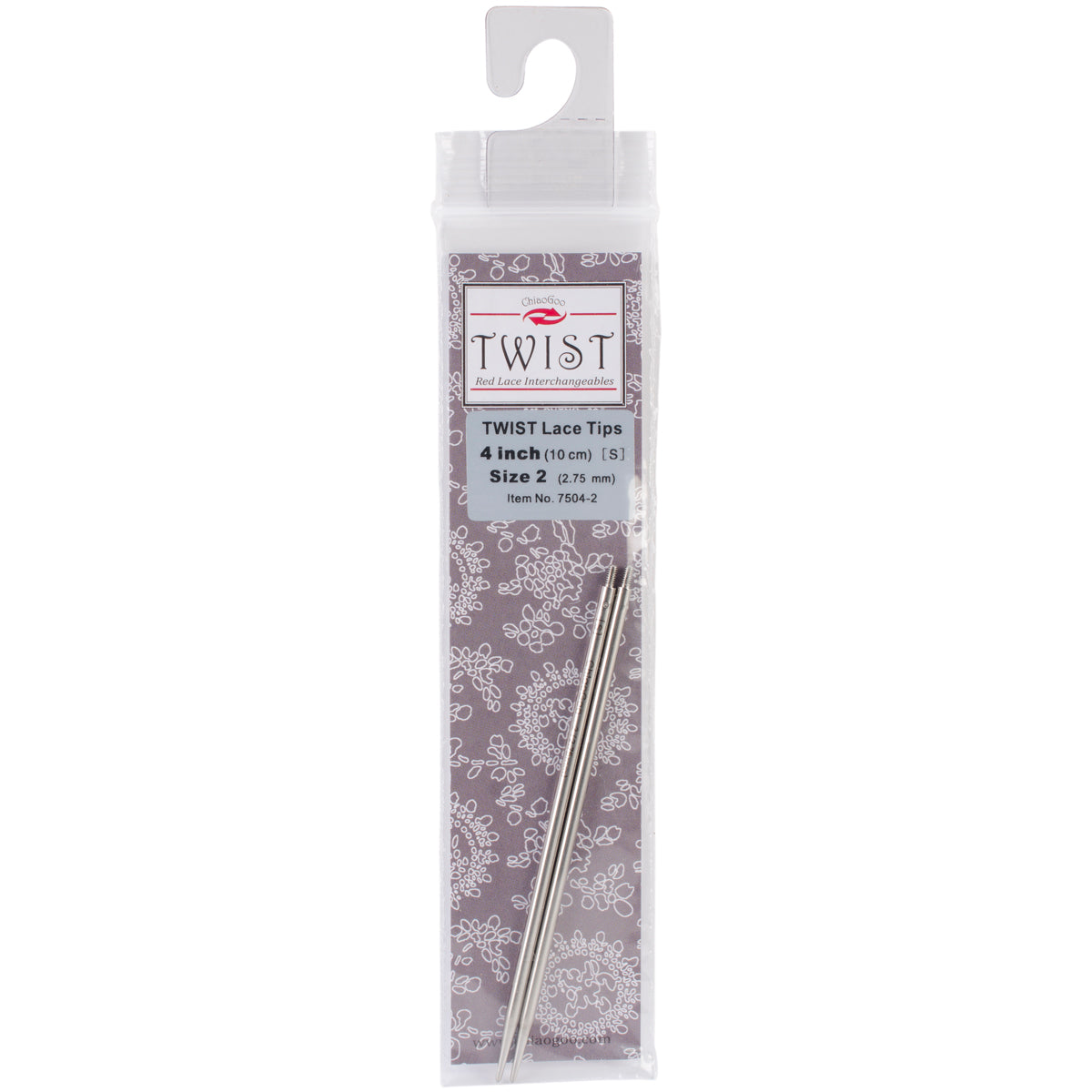 ChiaoGoo TWIST Red Lace Interchangeable Tips 4"-Size 2/2.75mm