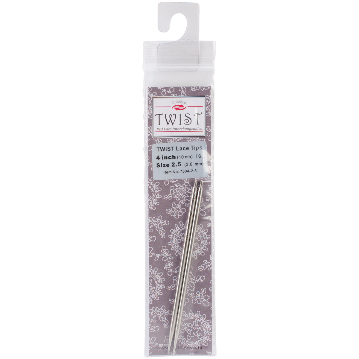 ChiaoGoo TWIST Red Lace Interchangeable Tips 4"-Size 2.5/3mm