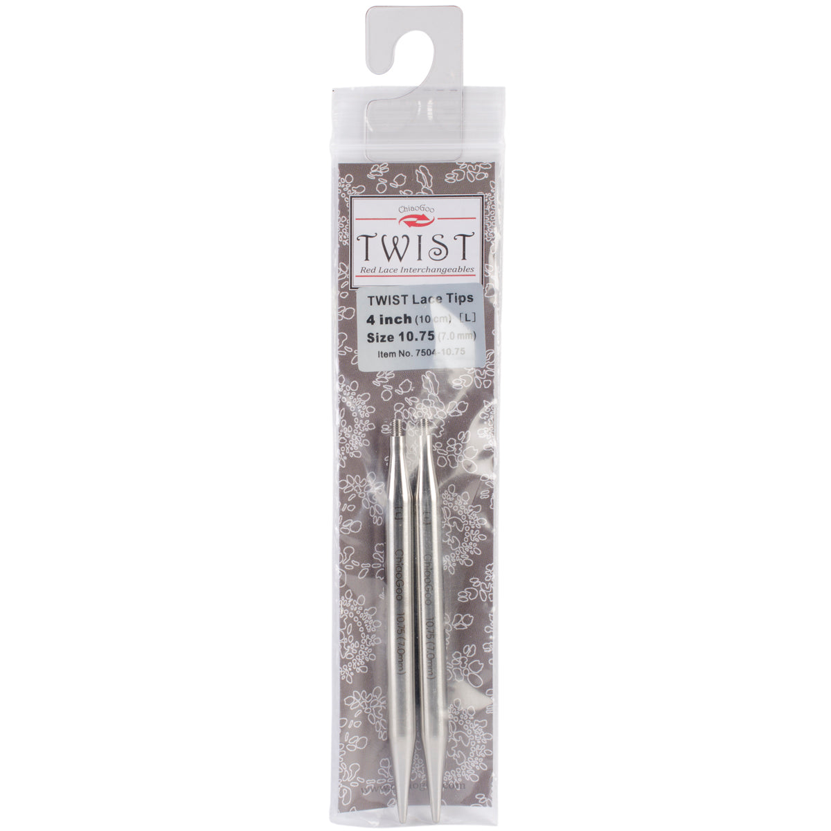 ChiaoGoo TWIST Red Lace Interchangeable Tips 4"-Size 10.75/7mm