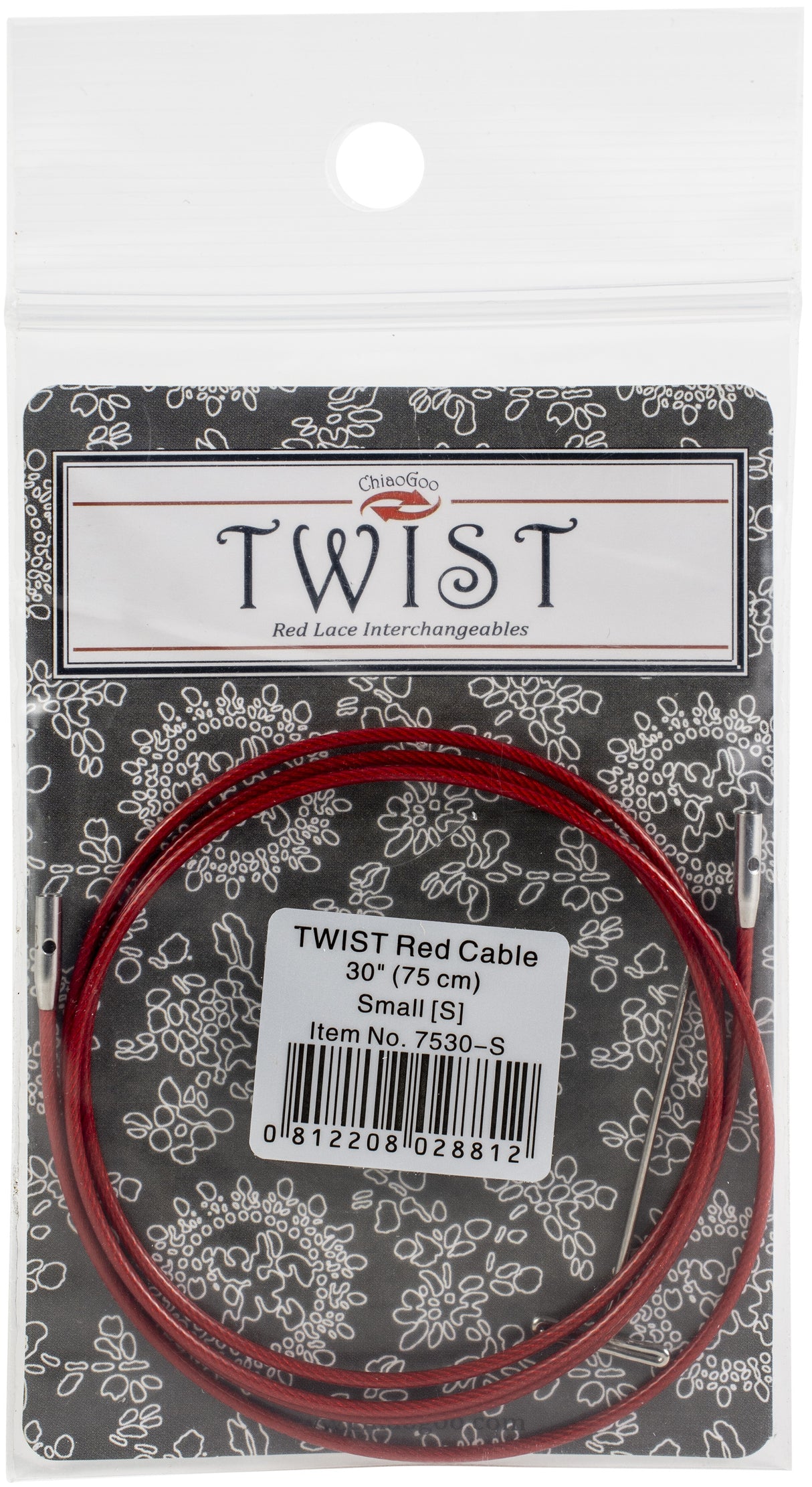 ChiaoGoo TWIST Red Lace Interchangeable Cables 30"-Small