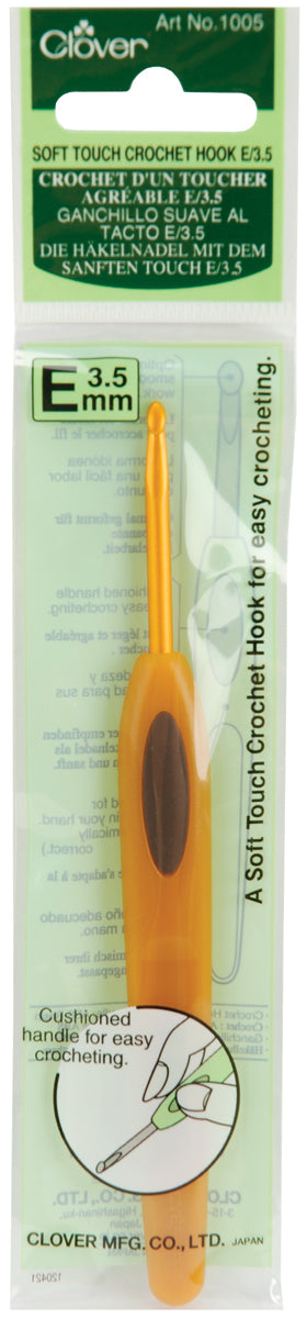 Clover Soft Touch Crochet Hook-Size E4/3.5mm