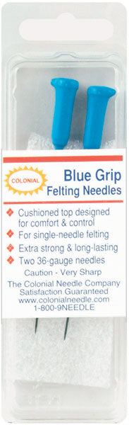 Colonial Blue Grip Felting Needles 2/Pkg-Size 36