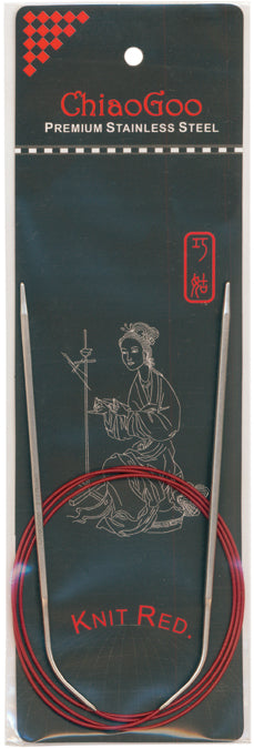 ChiaoGoo Red Circular Knitting Needles 40"-Size 7/4.5mm