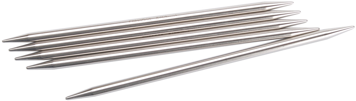 ChiaoGoo Double Point Stainless Knitting Needles 6" 5/Pkg-Size 9/5.5mm
