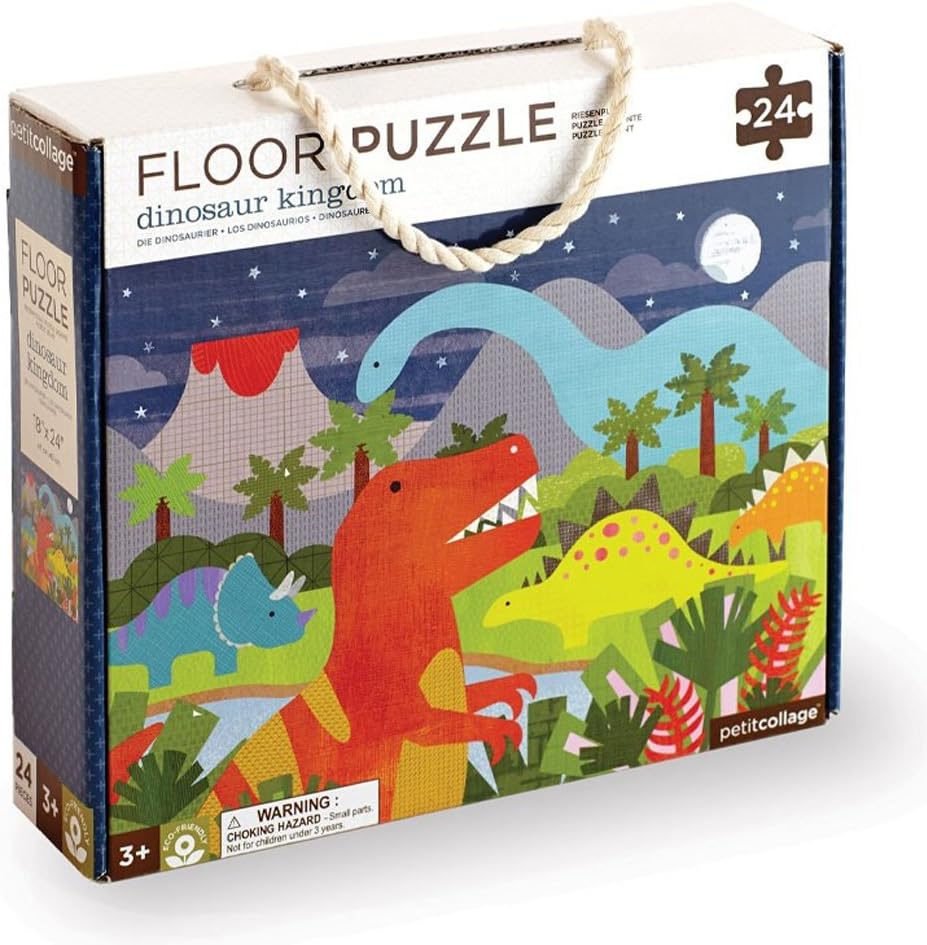 Petit Collage Floor Puzzle Dinosaur Kingdom 24-Pieces