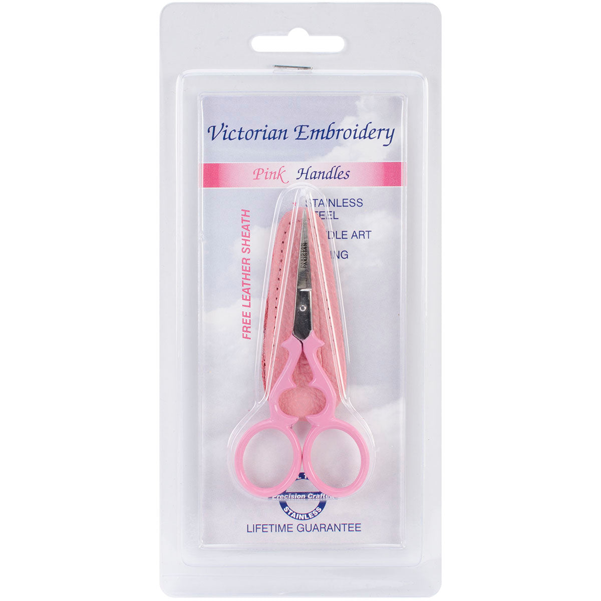 Tool Tron Victorian Scissors 3.5"-Pink W/Leather Sheath