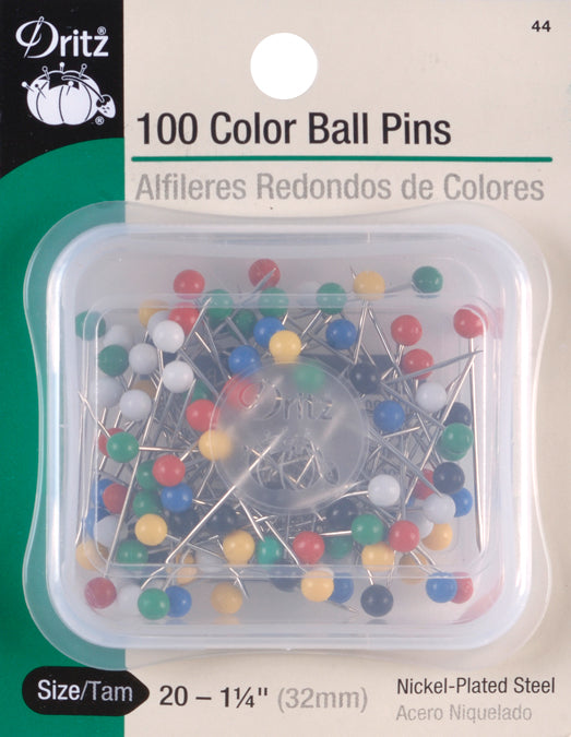 Dritz Color Ball Pins 1-1/4" 100/Pkg-Size 20