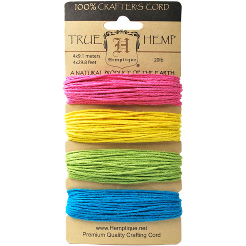 Hemptique True Hemp Cord 20lb 120'-Razzle Dazzle