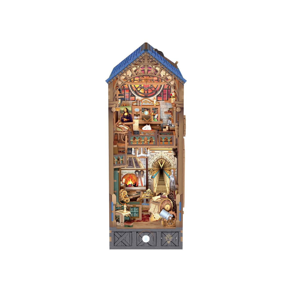 DIY Book Nook Kit: Leonardo da Vinci w/ Dust Cover