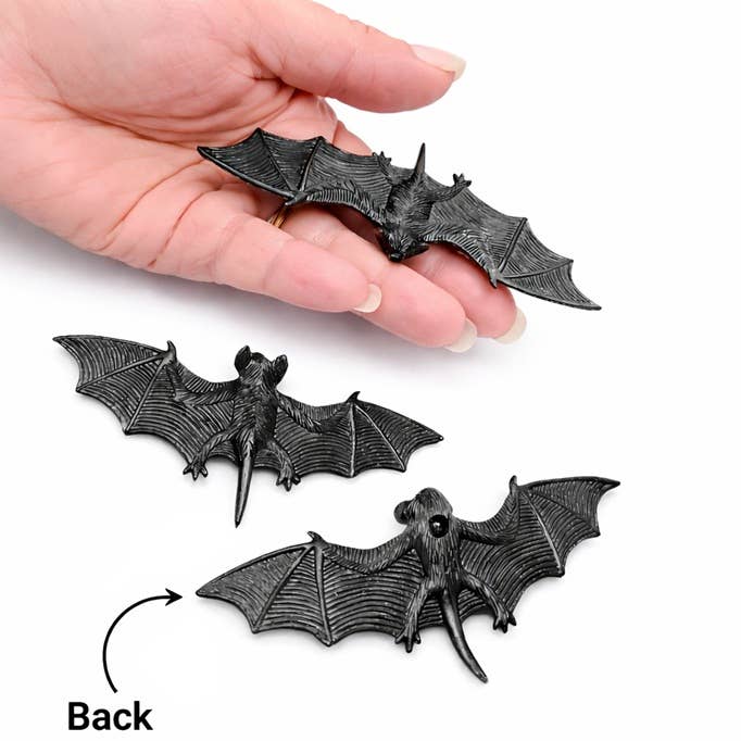 Pack of 3 Halloween Mini Black Bat (2-1/4" H x 4-5/8" W)
