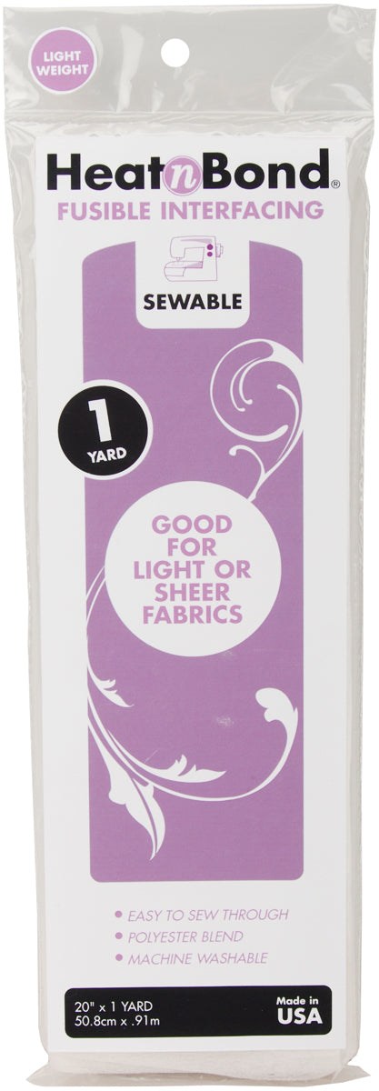 HeatnBond Lightweight Iron-On Fusible Interfacing-20"X36"