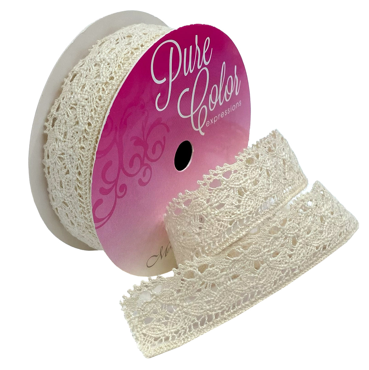 Morex Ribbon Crocheted Lace 7/8"X3yd-Scalloped