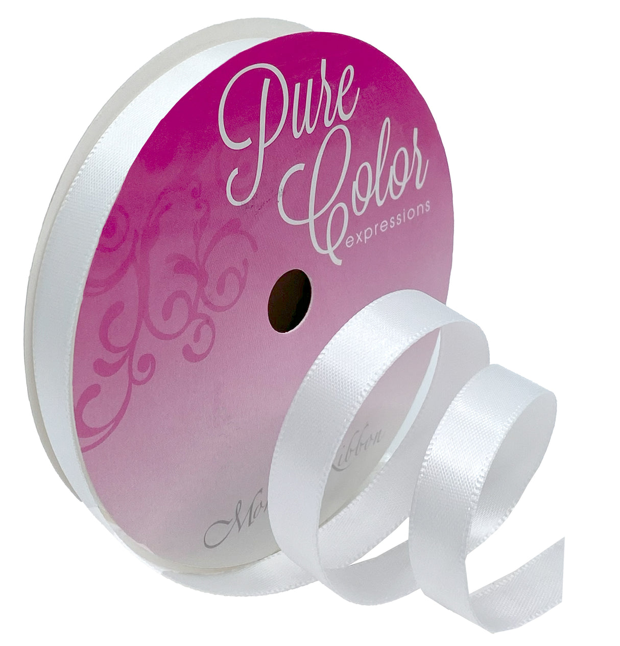 Morex Ribbon Double-Faced Satin 3/8"X15yd-White