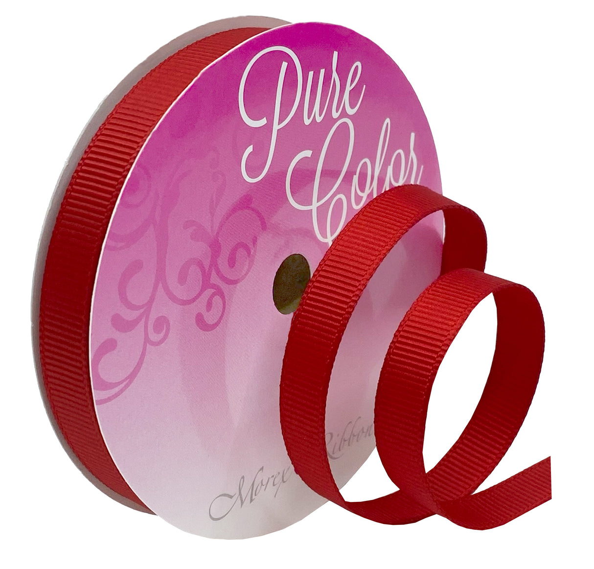 Morex Ribbon Grosgrain 3/8"X15yd-Red