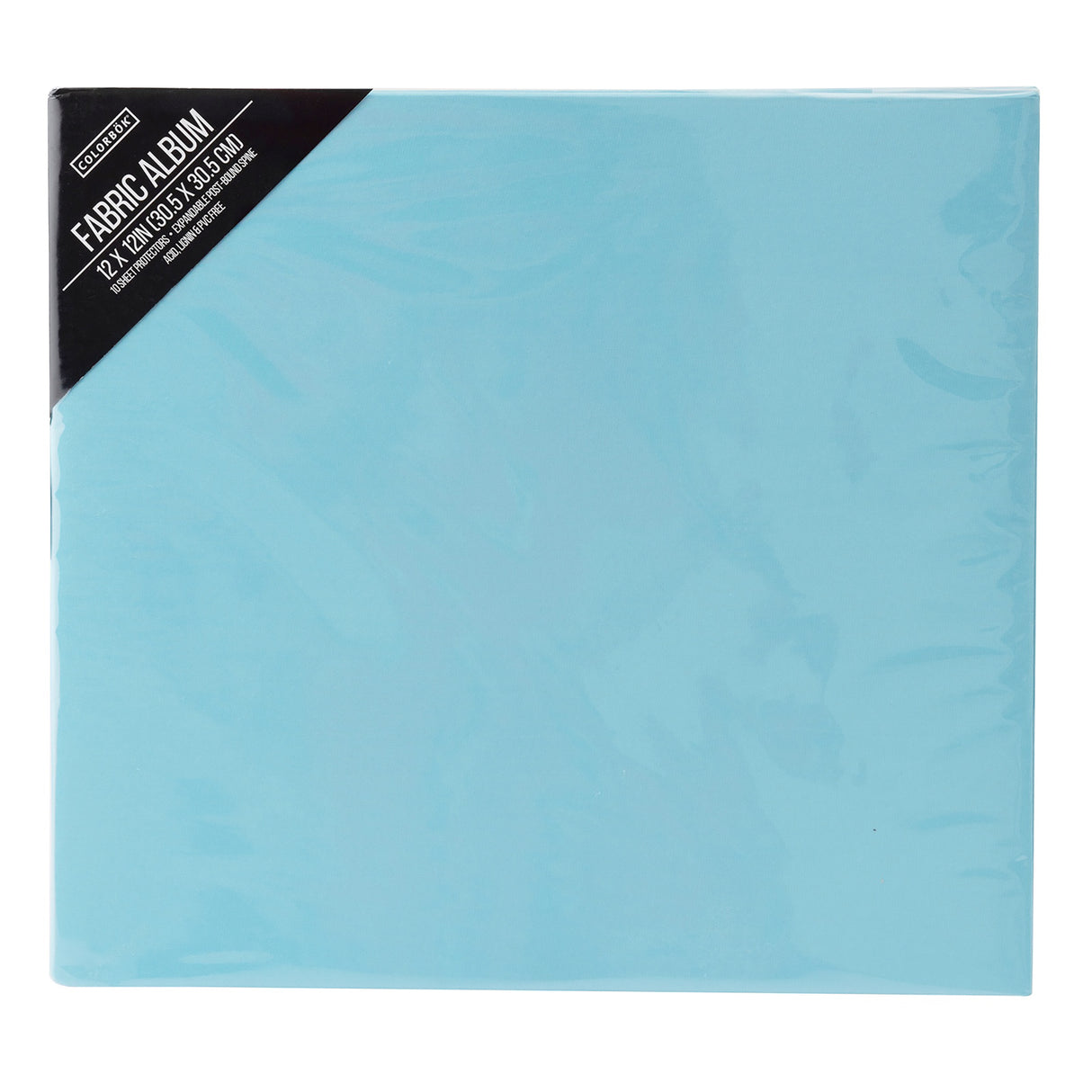 Colorbok Post Bound Fabric Album 12"X12"-Light Teal
