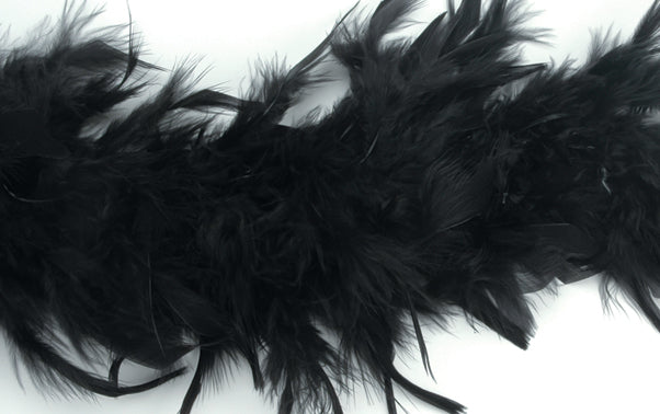 Zucker Chandelle Feather Boa Solid Color 72"-Black