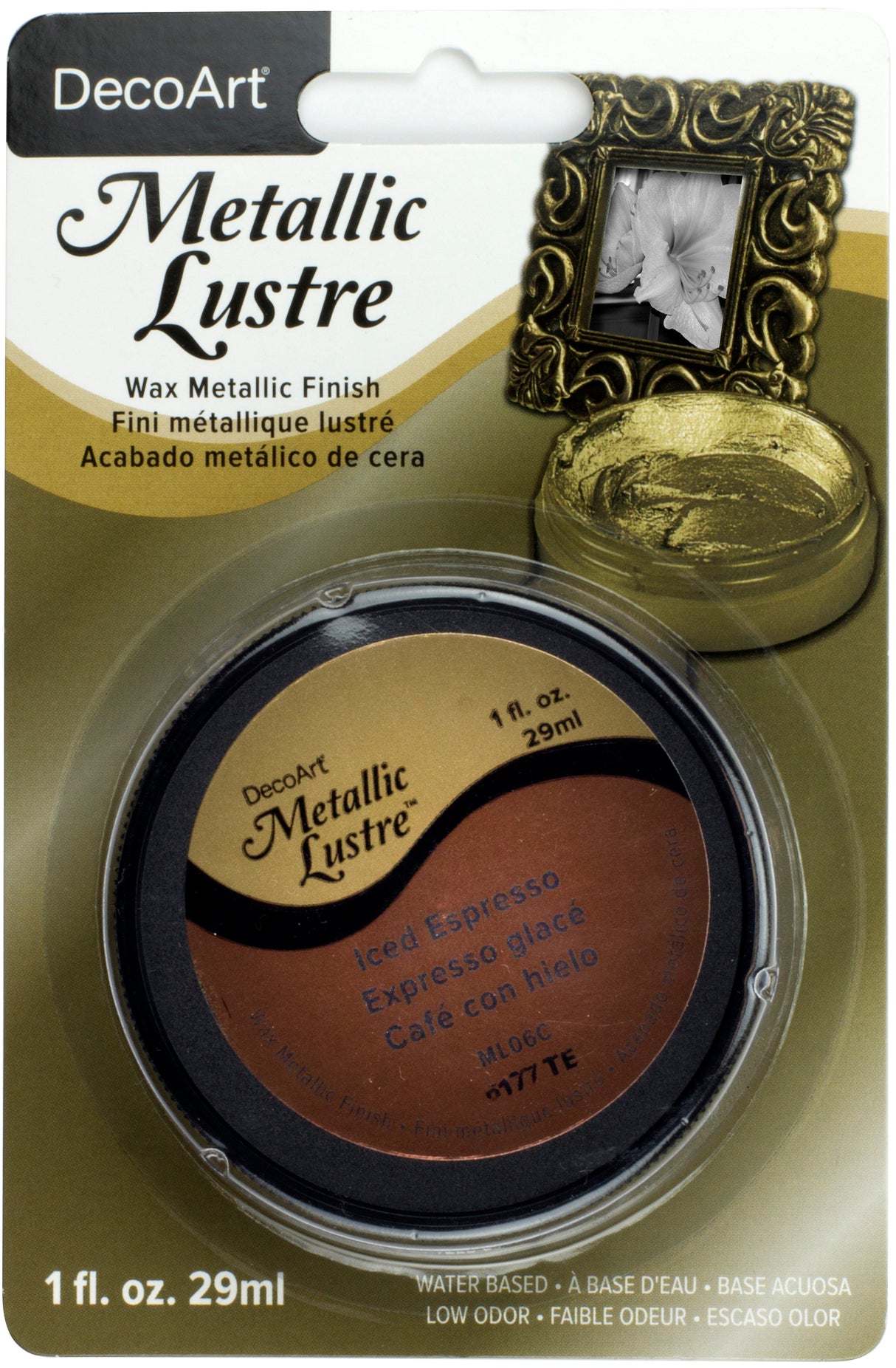 DecoArt Metallic Lustre Wax Finish 1oz-Iced Espresso