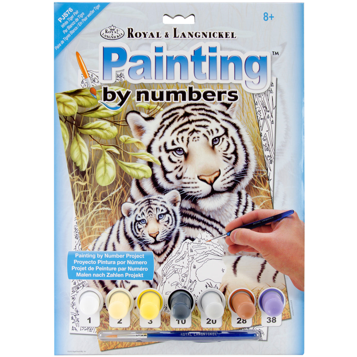 Royal & Langnickel(R) Small Paint By Number Kit 8.75"X11.75"-White Tiger Pair
