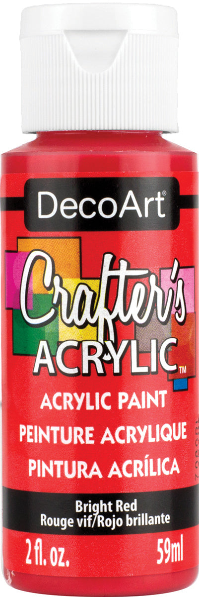 DecoArt Crafter's Acrylic All-Purpose Paint 2oz-Bright Red