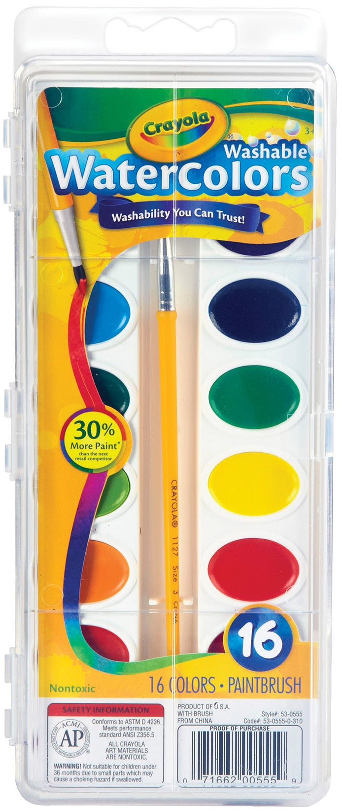 Crayola Washable Watercolors-16 colors
