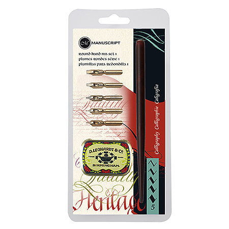 Leonardt Dip Pen & Nibs Calligraphy Set, 5-Nib Set