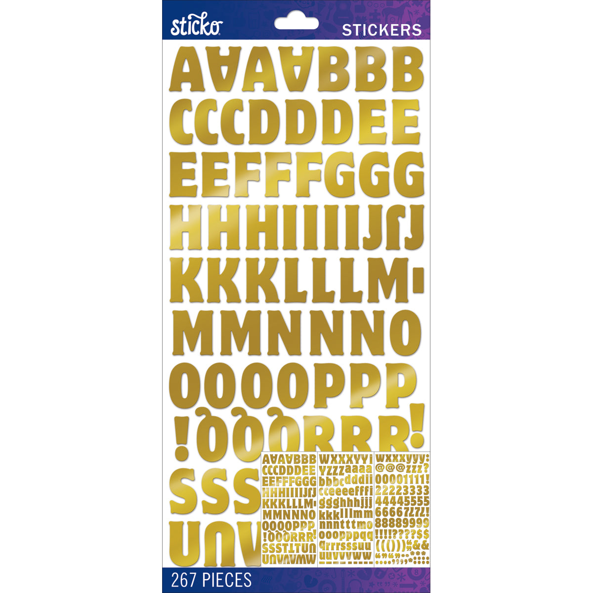 Sticko Alphabet Stickers-Gold Foil Motter Medium