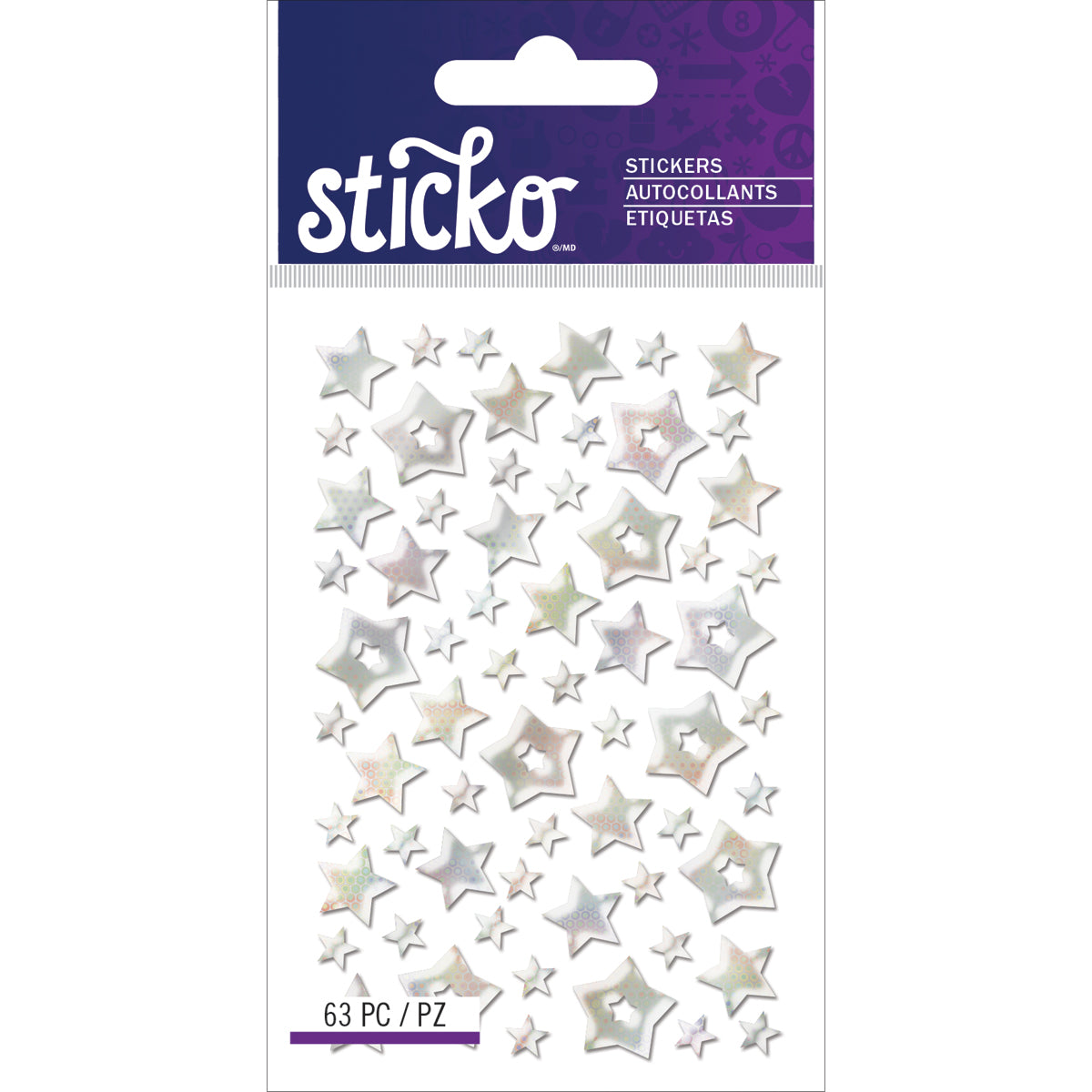 Sticko Stickers-Silver Stars