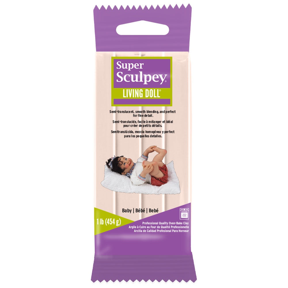 Super Sculpey Living Doll Clay 1lb-Baby