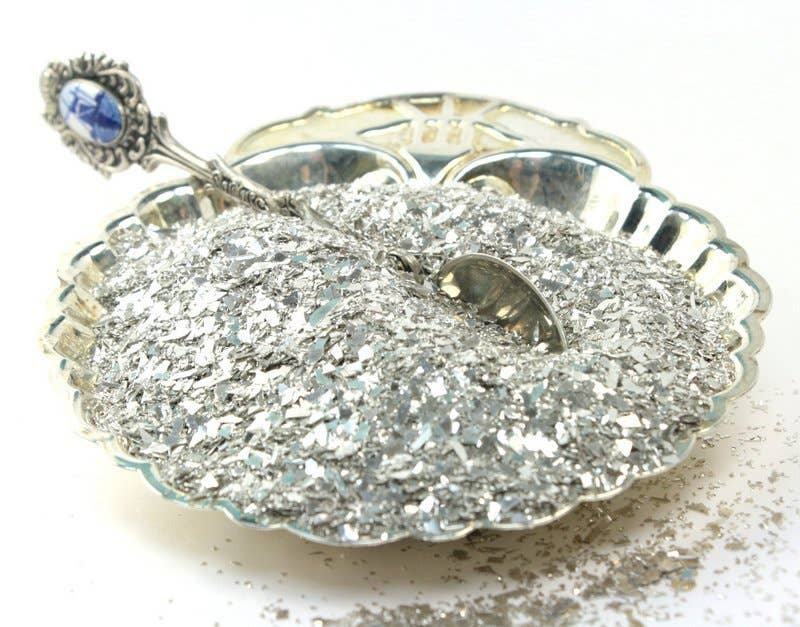Silver Fusion - German Glass Glitter - 90 Grit - 14 grams