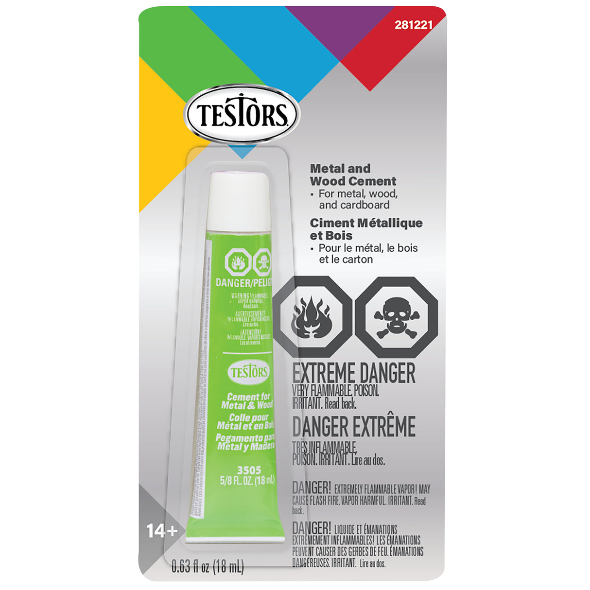 Testors Cement For Wood & Metal-0.625oz