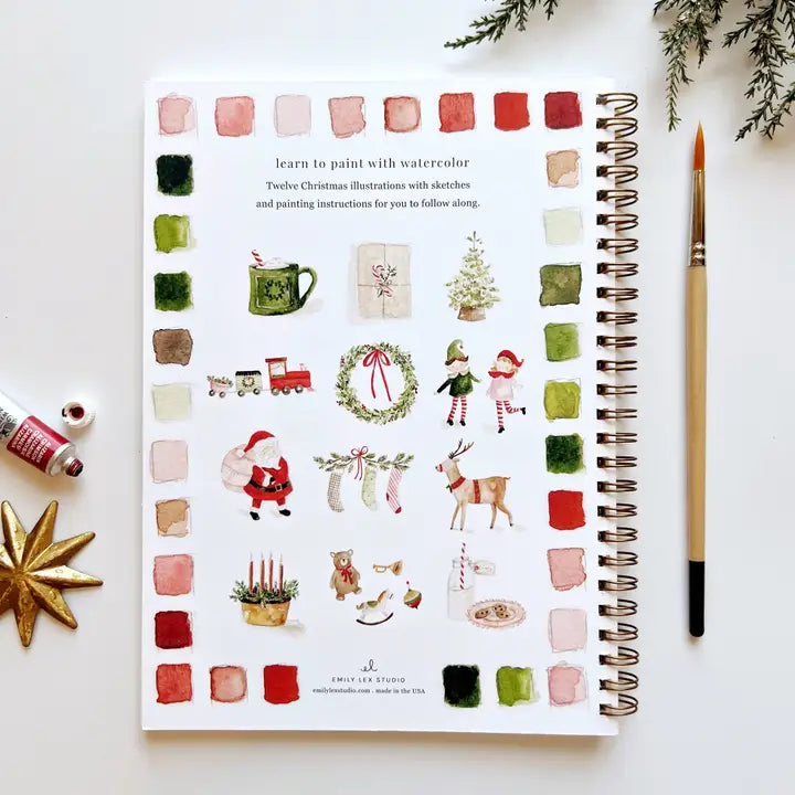Christmas Emily Lex Watercolor Workbook