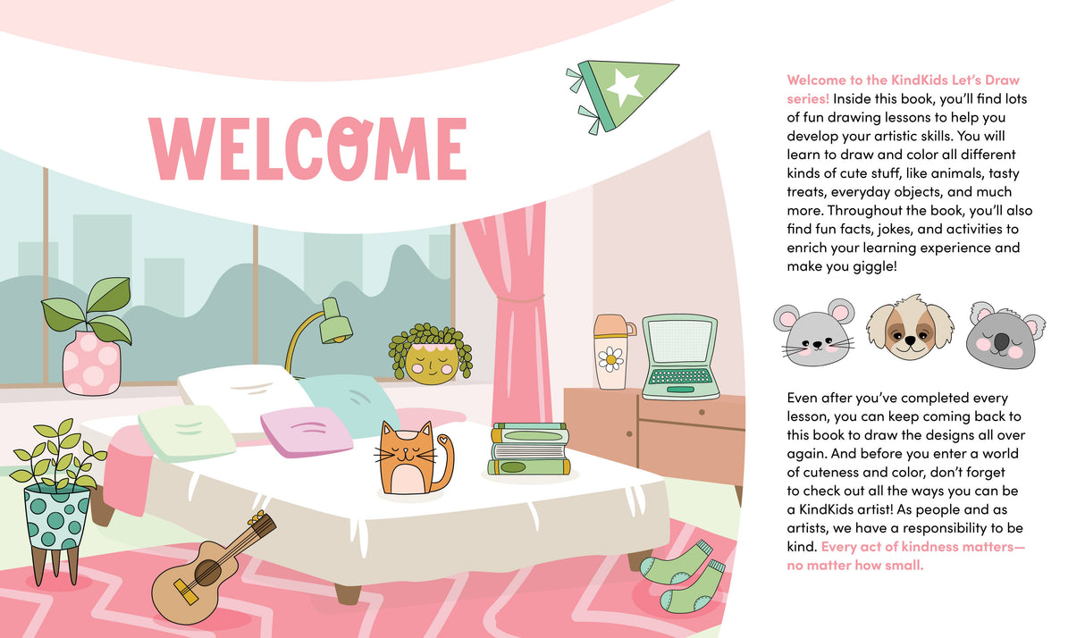KindKids Let's Draw Cute Stuff: 100 Simple Drawing Lessons