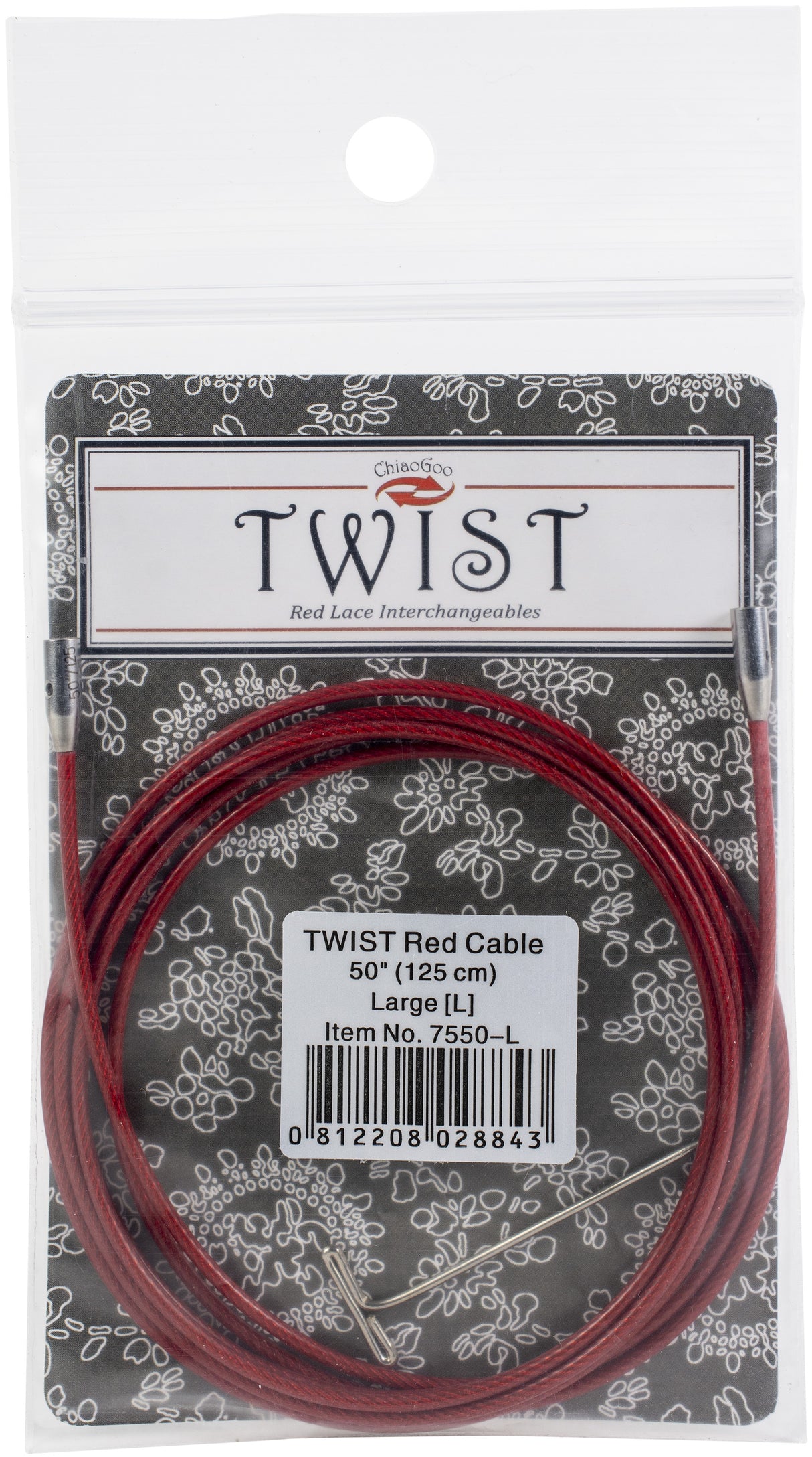 ChiaoGoo TWIST Red Lace Interchangeable Cables 50"-Large